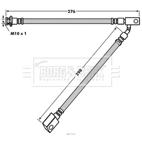 Brzdová hadica BORG & BECK BBH7919