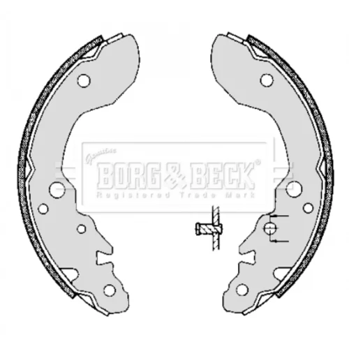 Sada brzdových čeľustí BORG & BECK BBS6304