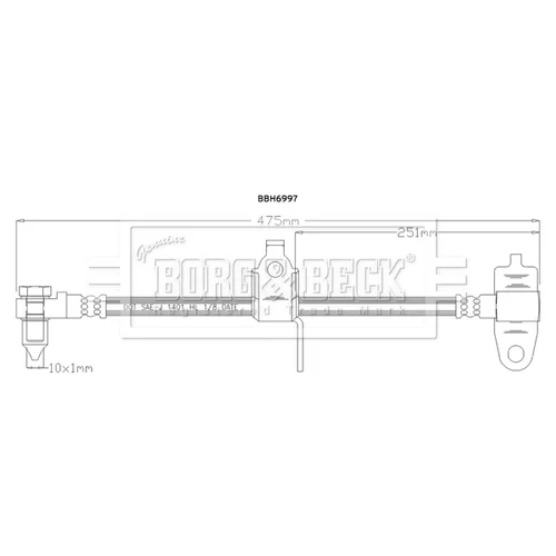 Brzdová hadica BORG & BECK BBH6997