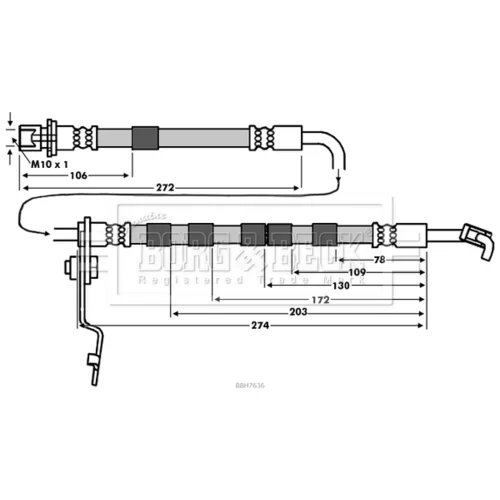 Brzdová hadica BORG & BECK BBH7636