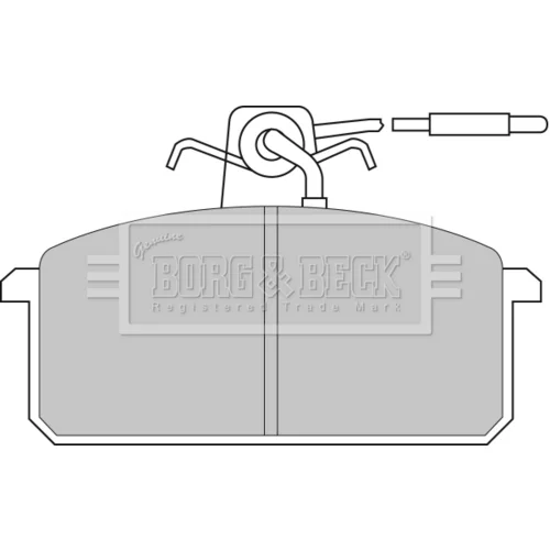 Sada brzdových platničiek kotúčovej brzdy BORG & BECK BBP1317