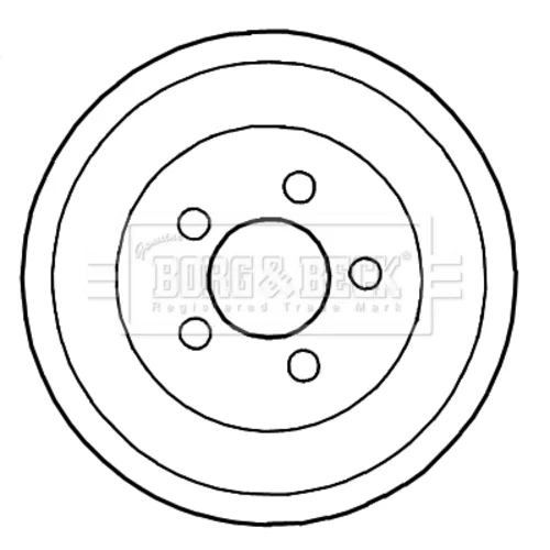 Brzdový bubon BORG & BECK BBR7191