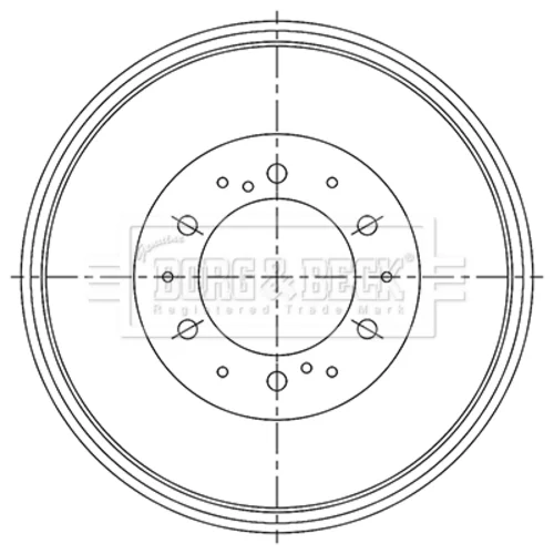 Brzdový bubon BORG & BECK BBR7251