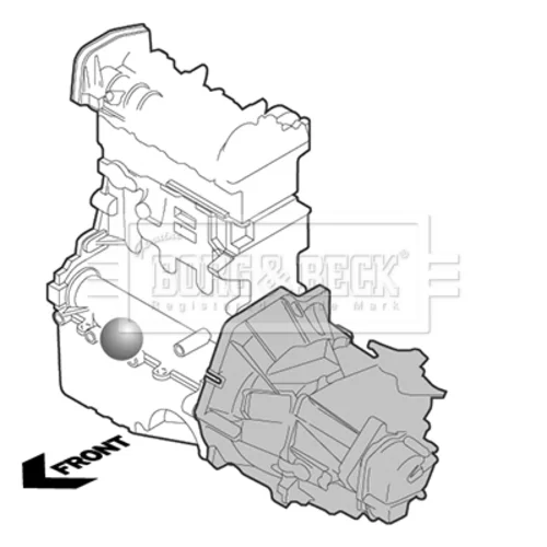 Uloženie motora BORG & BECK BEM3526 - obr. 1