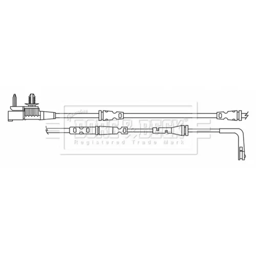 Výstražný kontakt opotrebenia brzdového obloženia BORG & BECK BWL3180