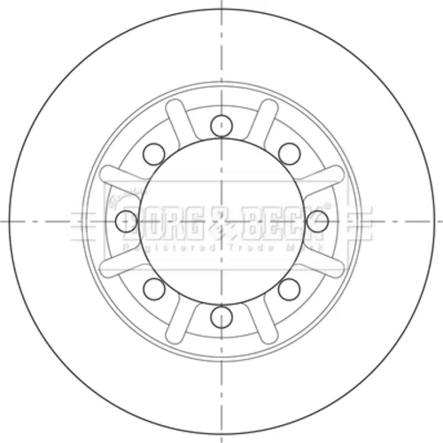 Brzdový kotúč BORG & BECK BBD32626