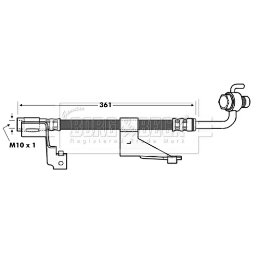 Brzdová hadica BORG & BECK BBH6972