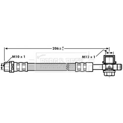 Brzdová hadica BORG & BECK BBH7298