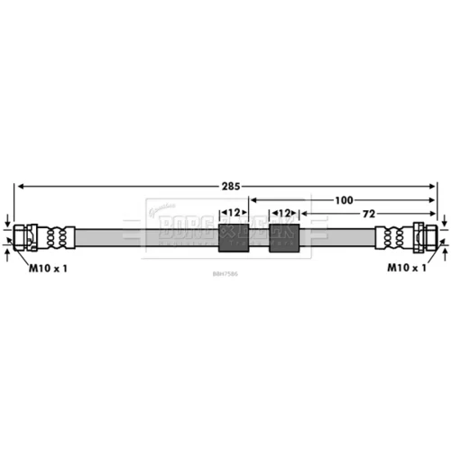Brzdová hadica BORG & BECK BBH7586 - obr. 1