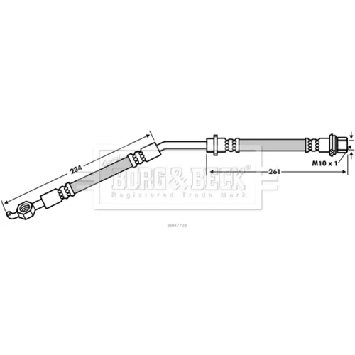 Brzdová hadica BORG & BECK BBH7728