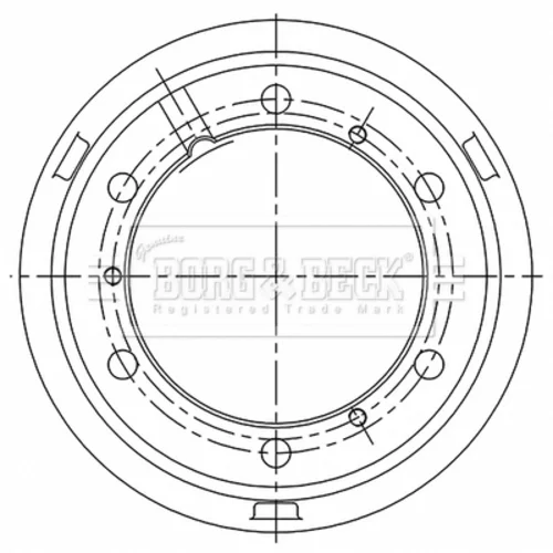 Brzdový bubon BORG & BECK BBR32523