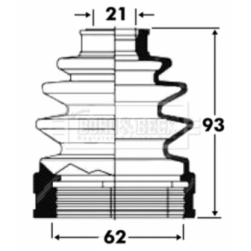 Manžeta hnacieho hriadeľa - opravná sada BORG & BECK BCB2823