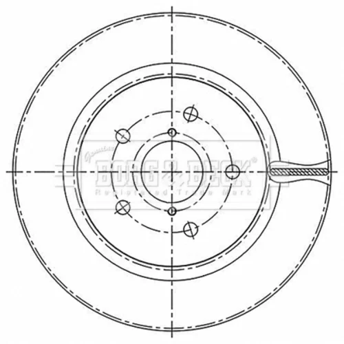 Brzdový kotúč BORG & BECK BBD5522