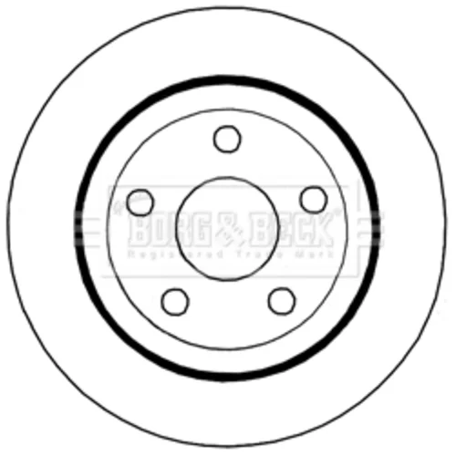 Brzdový kotúč BORG & BECK BBD6006S