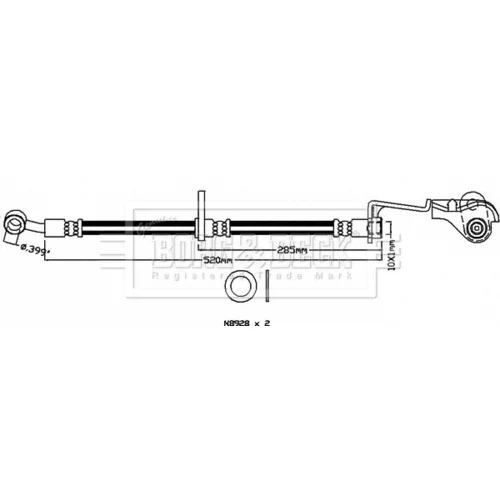 Brzdová hadica BORG & BECK BBH8572