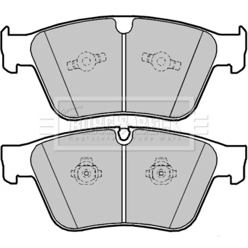 Sada brzdových platničiek kotúčovej brzdy BORG & BECK BBP2386