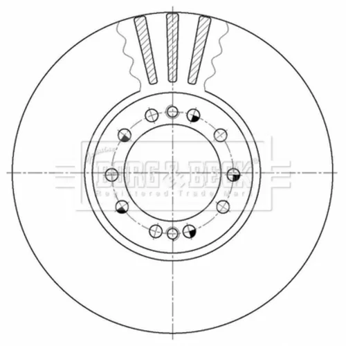 Brzdový kotúč BORG & BECK BBD32613