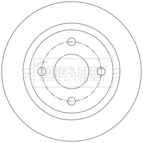 Brzdový kotúč BORG & BECK BBD5575 - obr. 1