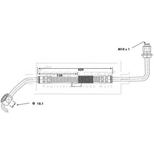 Brzdová hadica BORG & BECK BBH6178 - obr. 1