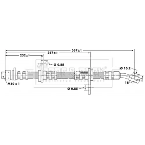 Brzdová hadica BORG & BECK BBH6204 - obr. 1