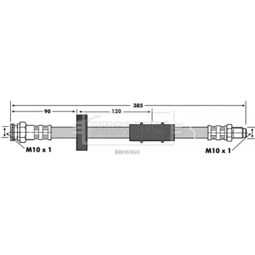 Brzdová hadica BORG & BECK BBH6960