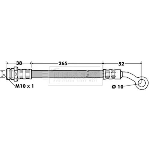 Brzdová hadica BORG & BECK BBH7460 - obr. 1