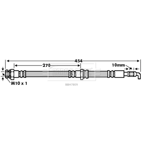 Brzdová hadica BORG & BECK BBH7809