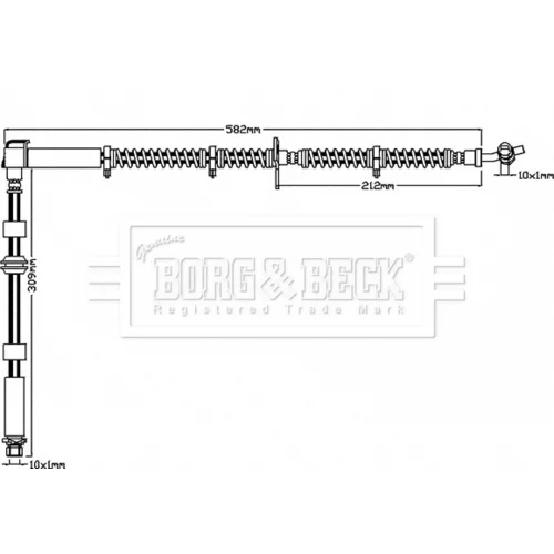 Brzdová hadica BORG & BECK BBH8017