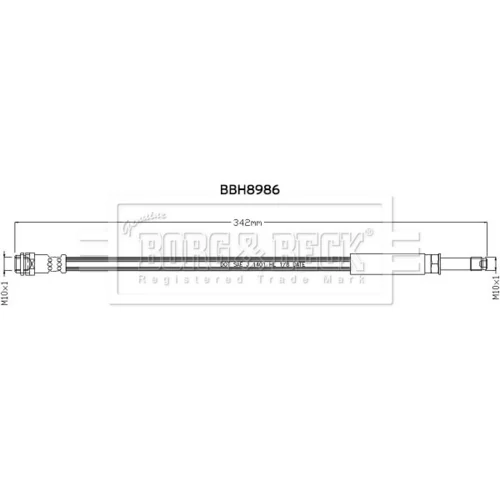 Brzdová hadica BORG & BECK BBH8986