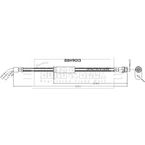 Brzdová hadica BORG & BECK BBH9013