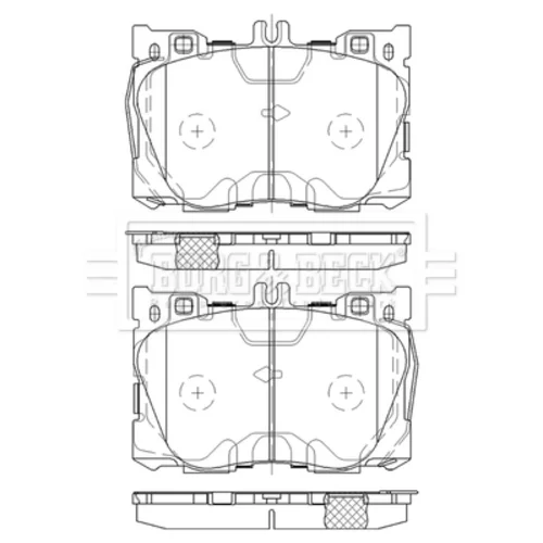 Sada brzdových platničiek kotúčovej brzdy BORG & BECK BBP2587 - obr. 1