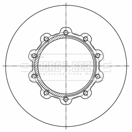 Brzdový kotúč BORG & BECK BBD32839