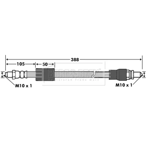 Brzdová hadica BORG & BECK BBH7327