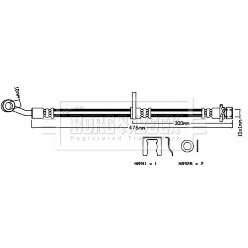 Brzdová hadica BORG & BECK BBH8574