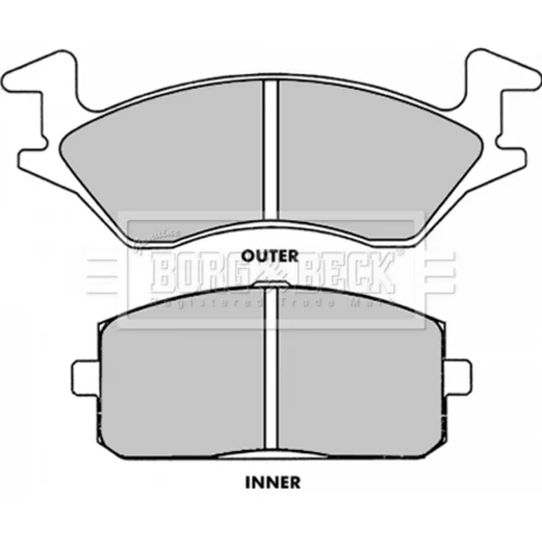 Sada brzdových platničiek kotúčovej brzdy BORG & BECK BBP1264