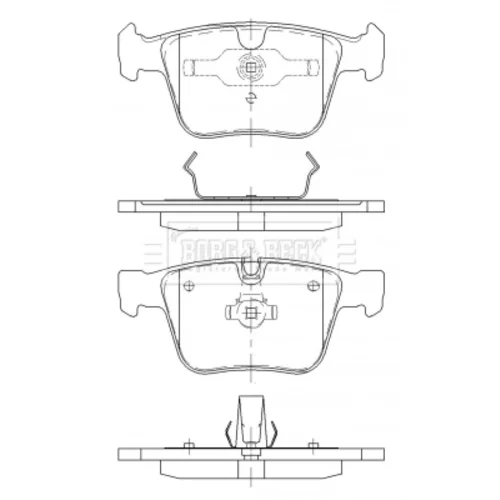 Sada brzdových platničiek kotúčovej brzdy BORG & BECK BBP2470