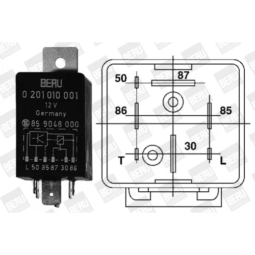 Relé žeraviaceho systému BERU GR001 - obr. 2