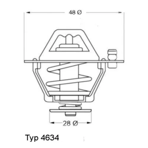 Termostat chladenia WAHLER 4634.76