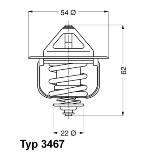 Termostat chladenia WAHLER 3467.85D