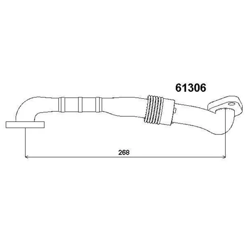 Potrubie EGR ventilu WAHLER 61306D