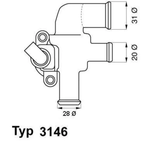 Termostat chladenia 3146.90D /WAHLER/