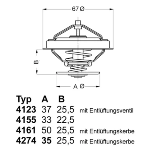 Termostat chladenia WAHLER 4155.87D