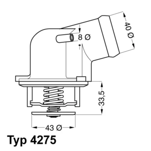 Termostat chladenia WAHLER 4275.87D - obr. 2