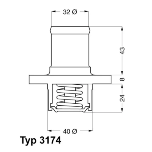 Termostat chladenia WAHLER 3174.89D