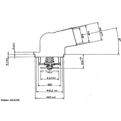 Termostat chladenia WAHLER 4414.87D