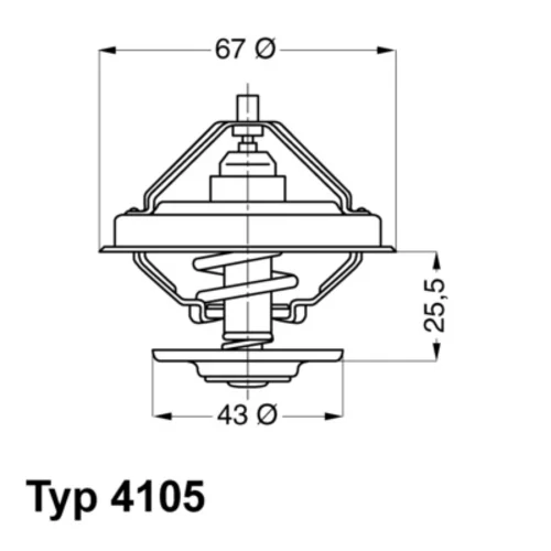 Termostat chladenia WAHLER 4105.75D