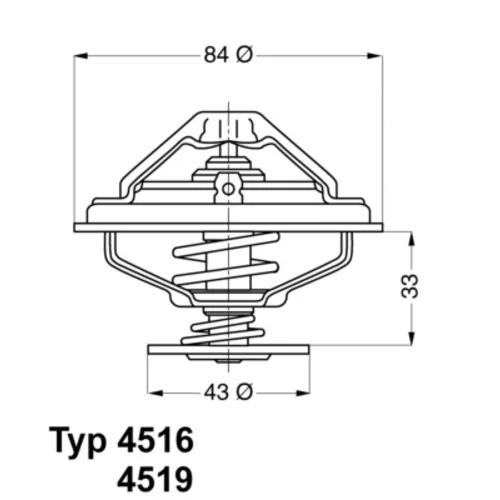 Termostat chladenia WAHLER 4519.95D