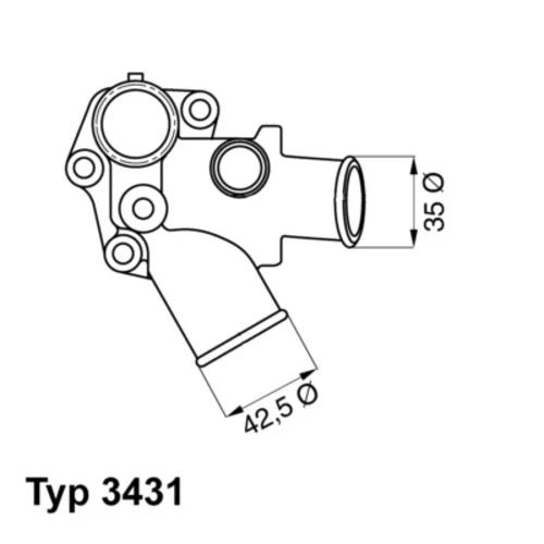 Termostat chladenia WAHLER 3431.80D