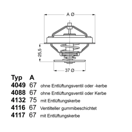 Termostat chladenia WAHLER 4049.87D