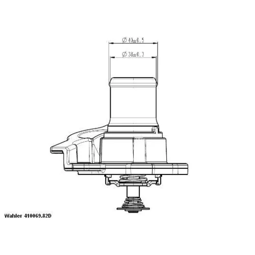 Termostat chladenia WAHLER 410937.82D